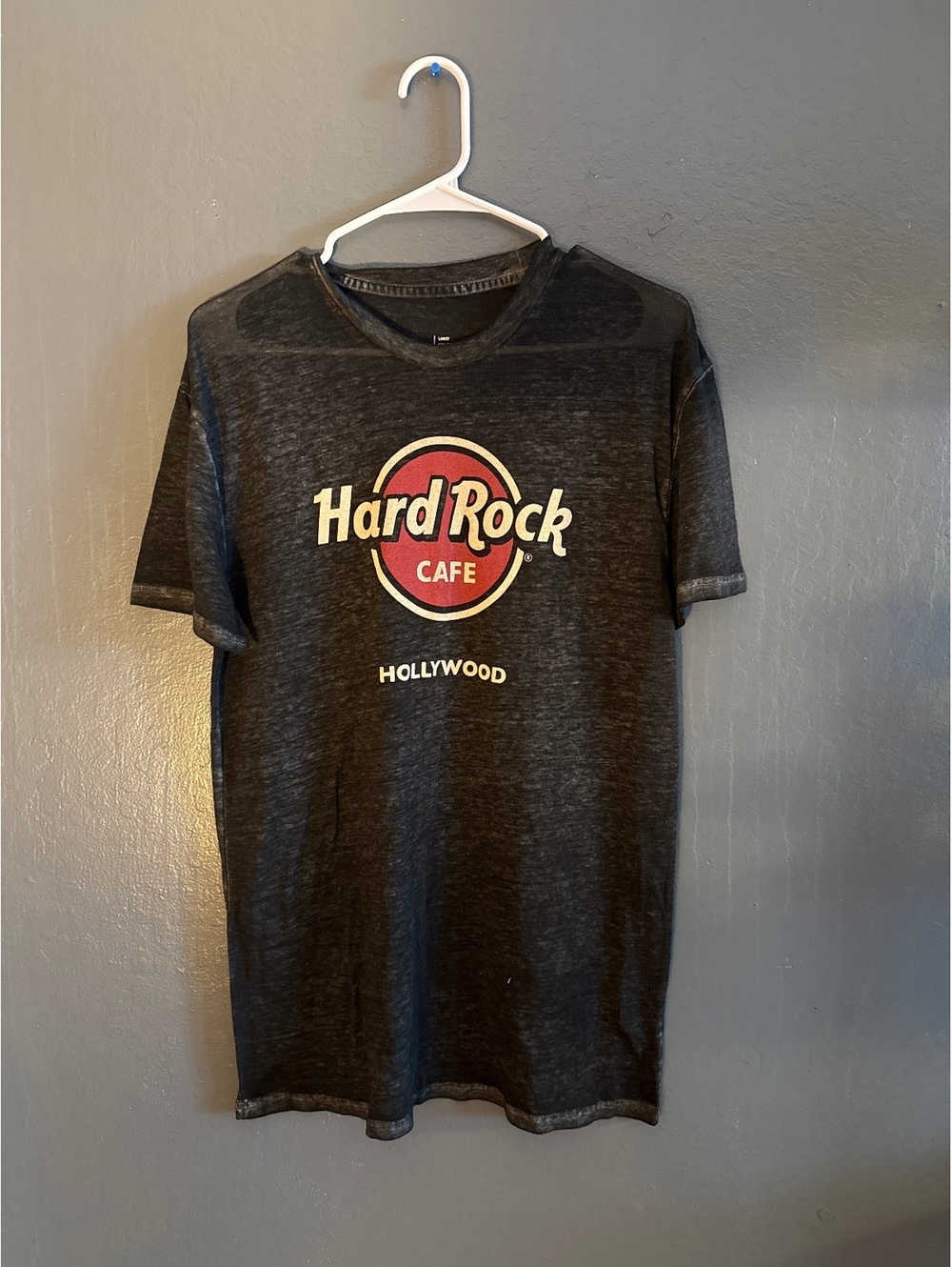 Hard Rock Cafe Hollywood Black Graphic T-Shirt Large